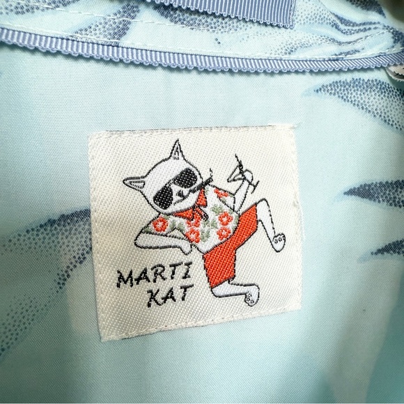 Marti Kat Men's XL Blue Floral Short Sleeve Button-Up Shirt Modal Casual Summer - Picture 5 of 10